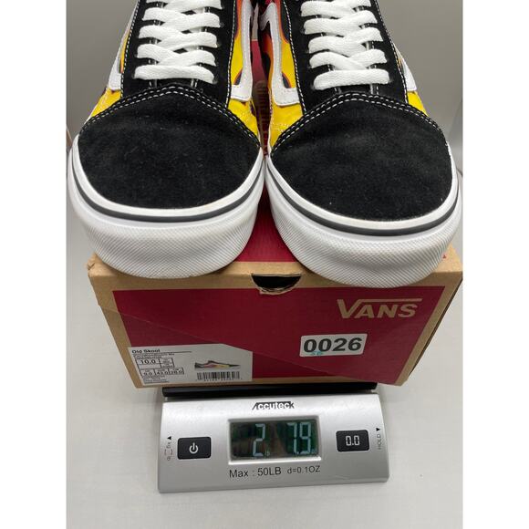 Vans Old Skool Fire Red Yellow Flame Men’s Sneakers 10 - Picture 4 of 13